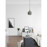 Nova Luce 9035960 Mirro E27 Pendelleuchte Gold, Schwarz, Rau