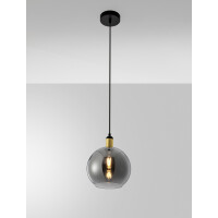 Nova Luce 9035960 Mirro E27 Pendelleuchte Gold, Schwarz, Rau