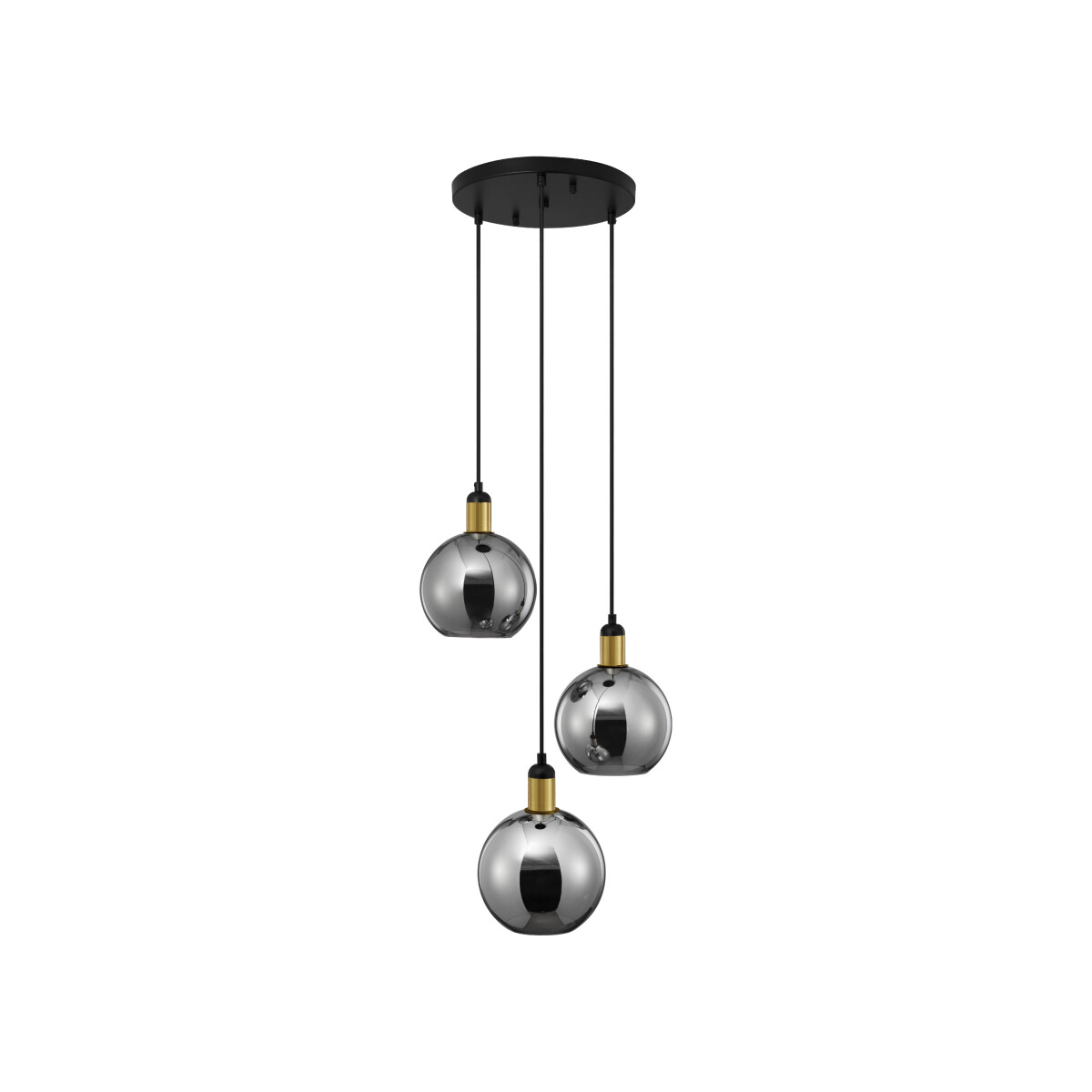Nova Luce 9035963 Mirro E27 Pendelleuchte Gold, Schwarz, Rauchiggrau