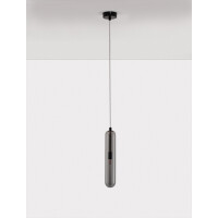 Nova Luce 9028851 Gustave G9 Pendelleuchte Schwarz, Rauchigg