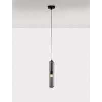 Nova Luce 9028851 Gustave G9 Pendelleuchte Schwarz, Rauchigg