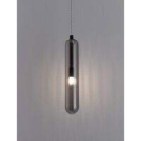 Nova Luce 9028851 Gustave G9 Pendelleuchte Schwarz, Rauchigg