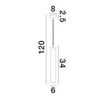 Nova Luce 9028851 Gustave G9 Pendelleuchte Schwarz, Rauchigg
