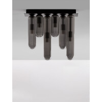 Nova Luce 9028854 Gustave G9 Deckenleuchte Schwarz, Rauchigg