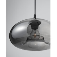 Nova Luce 9726482 Savaz E27 Pendelleuchte Schwarz, Chrom 2