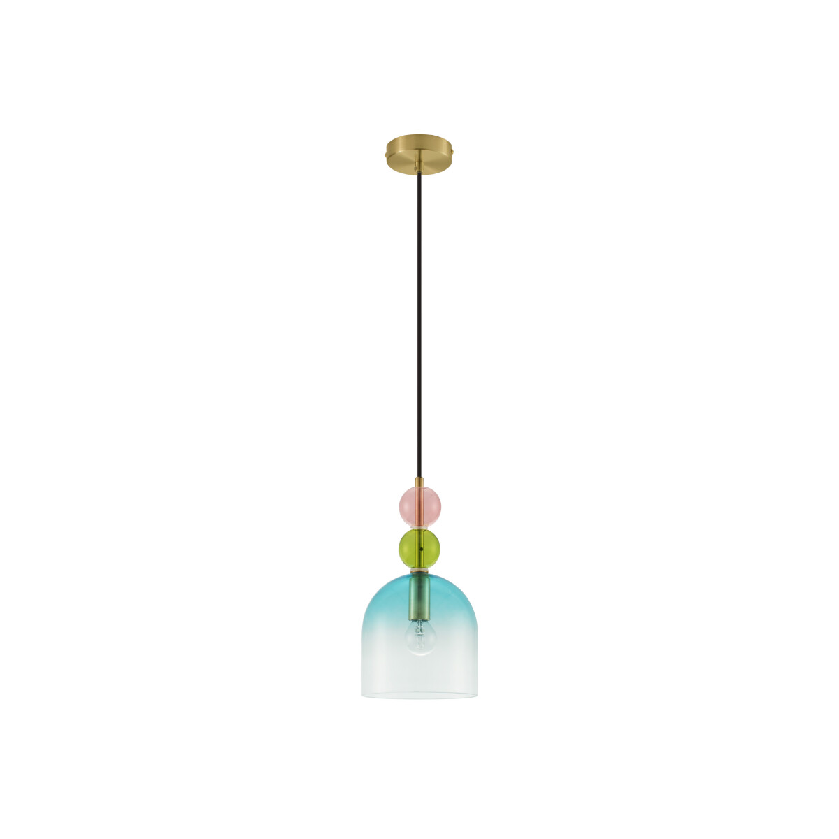 Nova Luce 9009233 Murano E14 Pendelleuchte Gold, Multifarben