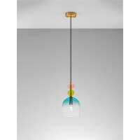 Nova Luce 9009233 Murano E14 Pendelleuchte Gold, Multifarben
