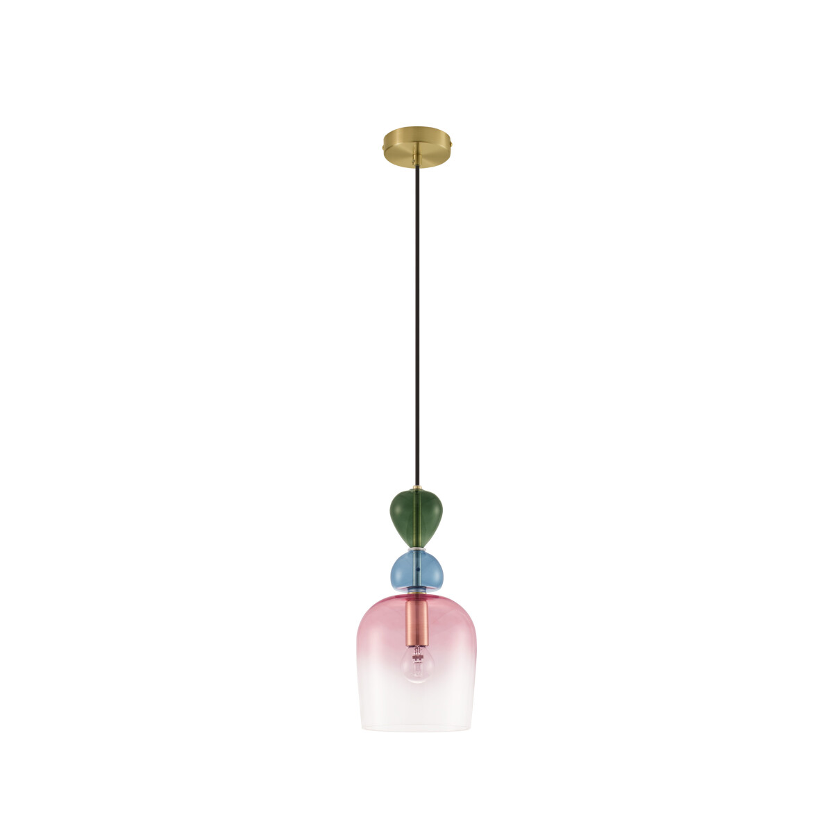 Nova Luce 9009234 Murano E14 Pendelleuchte Gold, Multifarben