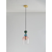 Nova Luce 9009234 Murano E14 Pendelleuchte Gold, Multifarben