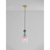 Nova Luce 9009234 Murano E14 Pendelleuchte Gold, Multifarben