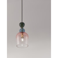 Nova Luce 9009234 Murano E14 Pendelleuchte Gold, Multifarben