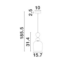 Nova Luce 9009234 Murano E14 Pendelleuchte Gold, Multifarben