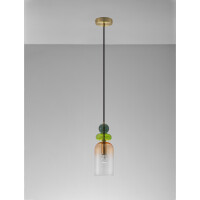 Nova Luce 9009235 Murano E14 Pendelleuchte Gold, Multifarben