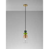 Nova Luce 9009235 Murano E14 Pendelleuchte Gold, Multifarben