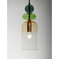 Nova Luce 9009235 Murano E14 Pendelleuchte Gold, Multifarben