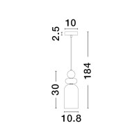 Nova Luce 9009235 Murano E14 Pendelleuchte Gold, Multifarben