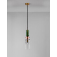 Nova Luce 9009236 Murano E14 Pendelleuchte Gold, Multifarben
