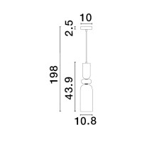 Nova Luce 9009236 Murano E14 Pendelleuchte Gold, Multifarben