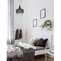 Nova Luce 9191242 Loni E27 Pendelleuchte Schwarz, Rauchiggra