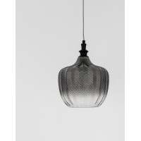 Nova Luce 9191242 Loni E27 Pendelleuchte Schwarz, Rauchiggra