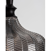 Nova Luce 9191242 Loni E27 Pendelleuchte Schwarz, Rauchiggra