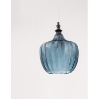 Nova Luce 9191243 Loni E27 Pendelleuchte Schwarz, Blau 3
