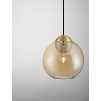 Nova Luce 9009239 Midori E27 Pendelleuchte Gold, Bernstein 2