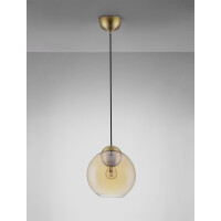 Nova Luce 9009239 Midori E27 Pendelleuchte Gold, Bernstein 3