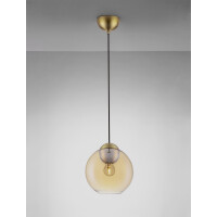 Nova Luce 9009239 Midori E27 Pendelleuchte Gold, Bernstein 4