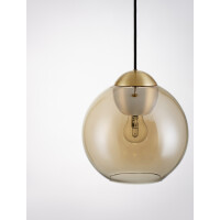 Nova Luce 9009239 Midori E27 Pendelleuchte Gold, Bernstein 5