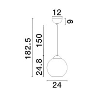 Nova Luce 9009239 Midori E27 Pendelleuchte Gold, Bernstein 6