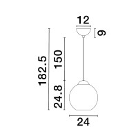 Nova Luce 9009241 Midori E27 Pendelleuchte Schwarz, Grau 8