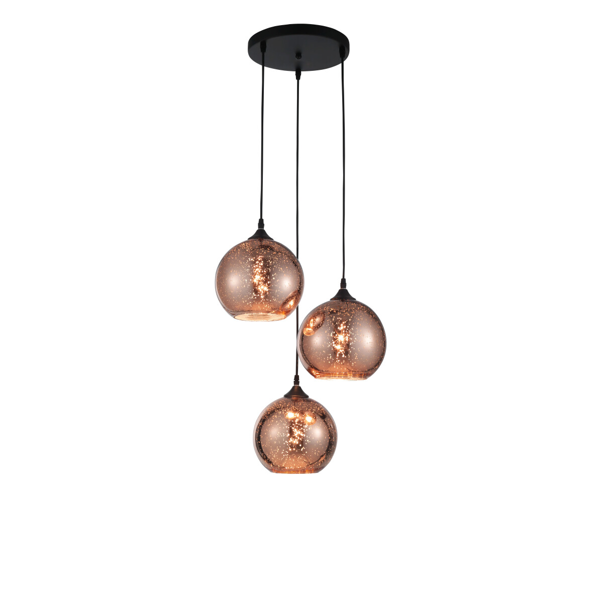 Nova Luce 8142681 Blaze E27 Pendelleuchte Schwarz, Kupfer