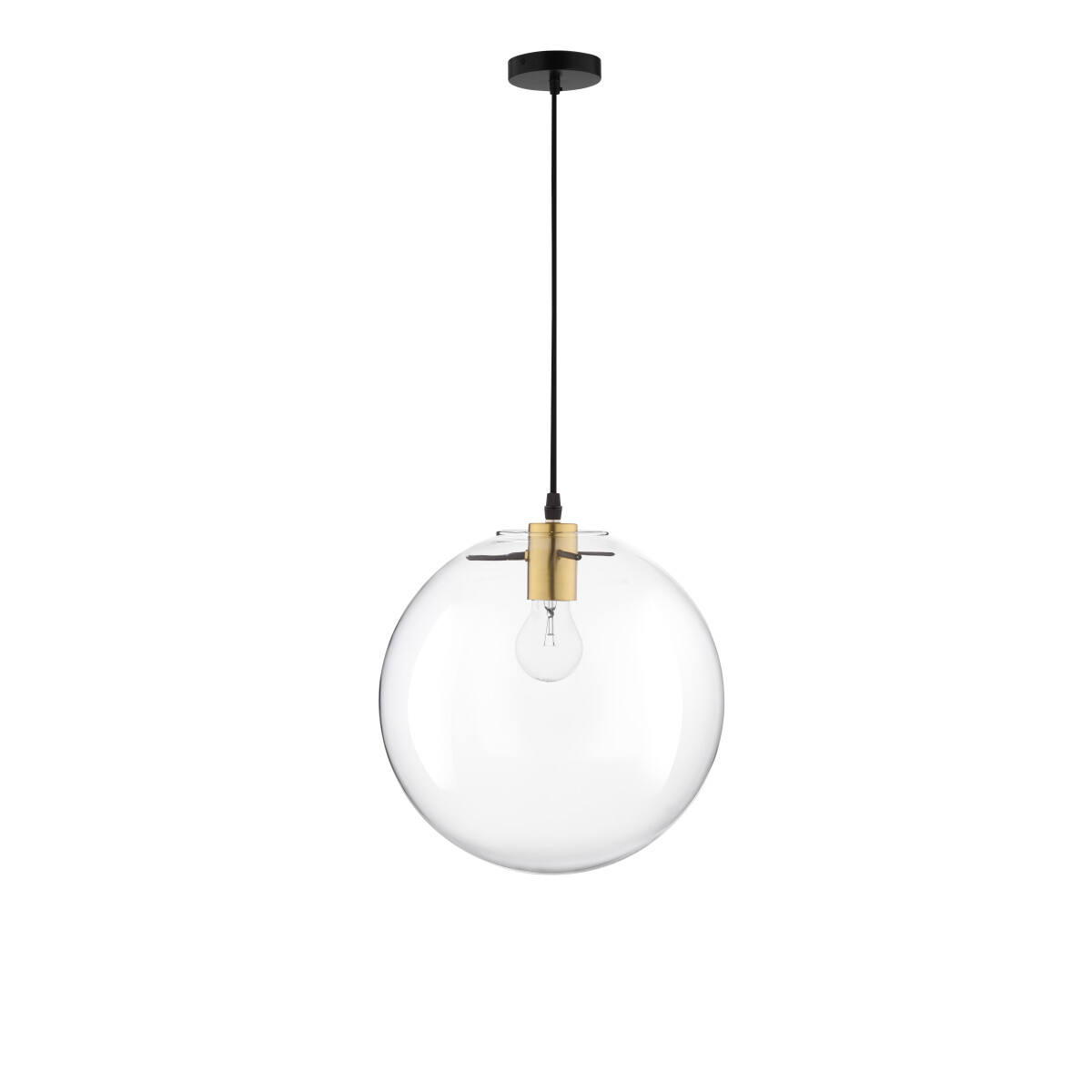 Nova Luce 9416925 Mirale E27 Pendelleuchte Schwarz, Gold, Transparent