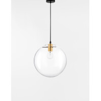 Nova Luce 9416925 Mirale E27 Pendelleuchte Schwarz, Gold, Tr
