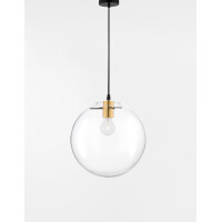 Nova Luce 9416925 Mirale E27 Pendelleuchte Schwarz, Gold, Tr