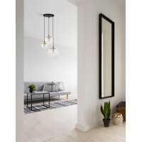 Nova Luce 9416933 Mirale E27 Pendelleuchte Schwarz, Gold, Tr