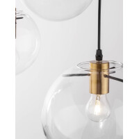 Nova Luce 9416933 Mirale E27 Pendelleuchte Schwarz, Gold, Tr