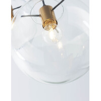 Nova Luce 9416933 Mirale E27 Pendelleuchte Schwarz, Gold, Tr