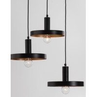 Nova Luce 9417051 Garni E27 Pendelleuchte Schwarz, Gold 2