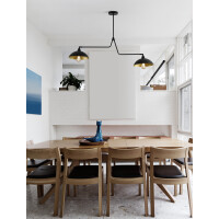 Nova Luce 9035977 Mirba E27 Pendelleuchte Schwarz, Gold 2