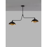 Nova Luce 9035977 Mirba E27 Pendelleuchte Schwarz, Gold 3