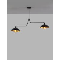 Nova Luce 9035977 Mirba E27 Pendelleuchte Schwarz, Gold 4