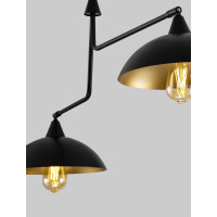 Nova Luce 9035977 Mirba E27 Pendelleuchte Schwarz, Gold 5