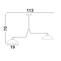 Nova Luce 9035977 Mirba E27 Pendelleuchte Schwarz, Gold 6