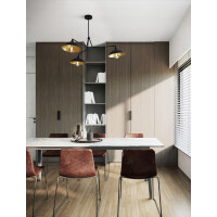 Nova Luce 9035978 Mirba E27 Pendelleuchte Schwarz, Gold 2