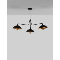 Nova Luce 9035978 Mirba E27 Pendelleuchte Schwarz, Gold 3