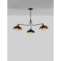 Nova Luce 9035978 Mirba E27 Pendelleuchte Schwarz, Gold 4