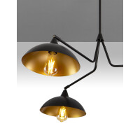 Nova Luce 9035978 Mirba E27 Pendelleuchte Schwarz, Gold 5