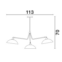 Nova Luce 9035978 Mirba E27 Pendelleuchte Schwarz, Gold 6